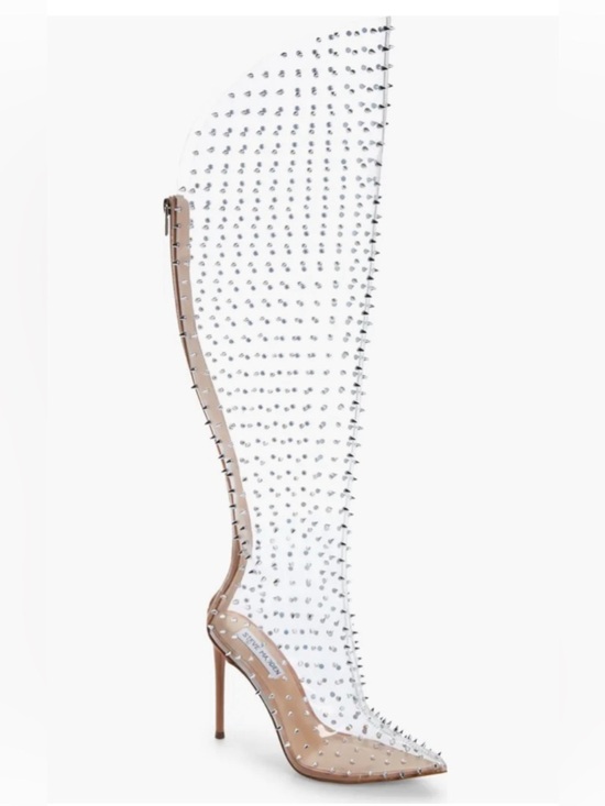 Steve Madden Shoes - Steve Madden Vava Studded Pointed Toe Clear Boot